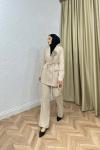 Lenora Blazer Takım Krem